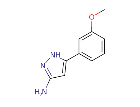 Molecular Structure of 96799-04-1 (5-(3-METHOXY-PHENYL)-2H-PYRAZOL-3-YLAMINE)