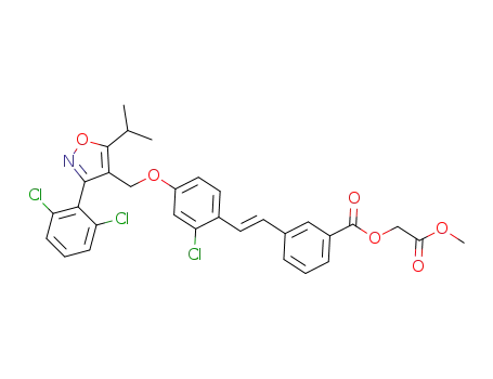 (E)-2-methoxy-2-oxoethyl 3-(2-chloro-4-((3-(2,6-dichlorophenyl)-5-isopropylisoxazol-4-yl)methoxy)styryl)benzoate