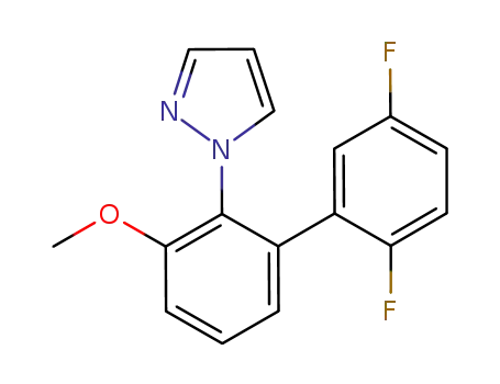 Molecular Structure of 1373210-92-4 (1-(2',5'-difluoro-3-methoxybiphenyl-2-yl)-1H-pyrazole)