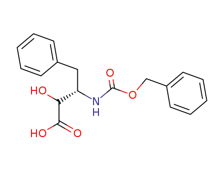 Molecular Structure of 76498-22-1 ((aR,bS)-rel-alpha-Hydroxy-beta-[[(phenylmethoxy)carbonyl]amino]benzenebutanoic acid)