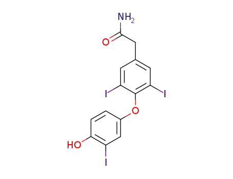 Molecular Structure of 92905-78-7 (2-(4-(4-hydroxy-3-iodophenoxy)-3,5-diiodophenyl)acetamide)