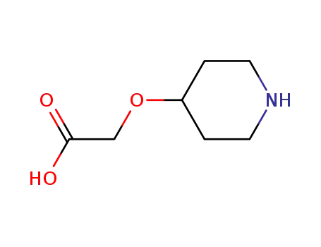 Molecular Structure of 146117-93-3 ((PIPERIDIN-4-YLOXY)-ACETIC ACID)