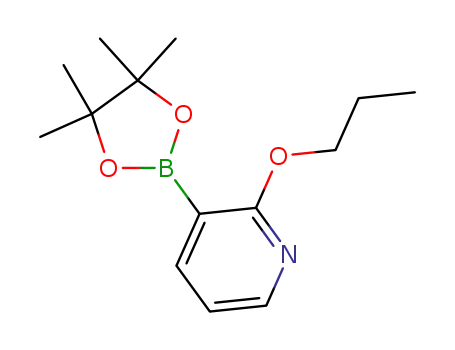 Molecular Structure of 1073371-87-5 (2-PROPOXY-3-(4,4,5,5-TETRAMETHYL-1,3,2-DIOXABOROLAN-2-YL)PYRIDINE)