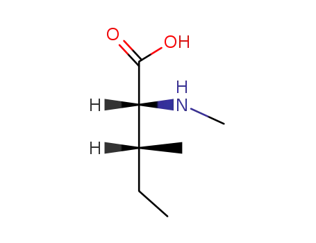 Molecular Structure of 39554-61-5 (D-Isoleucine, N-methyl-)