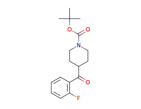 Molecular Structure of 1134327-76-6 (tert-butyl 4-(2-fluorobenzoyl)piperidine-1-carboxylate)