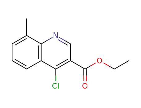 Molecular Structure of 37041-32-0 (ETHYL 4-CHLORO-8-METHYLQUINOXALINE-3-CARBOXYLATE)