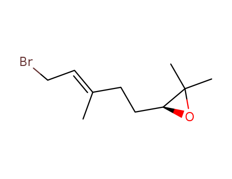 Molecular Structure of 153541-25-4 (Oxirane, 3-[(3E)-5-bromo-3-methyl-3-pentenyl]-2,2-dimethyl-, (3S)-)