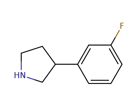 Molecular Structure of 125067-75-6 (3-(3-FLUOROPHENYL)PYRROLIDINE)