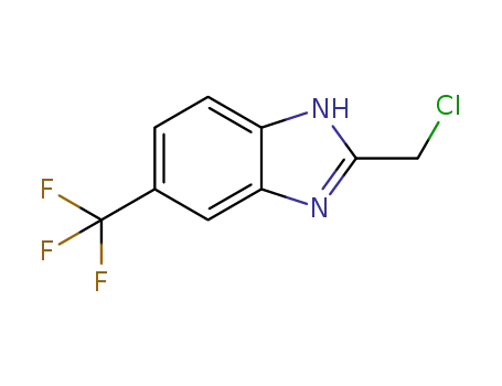 Molecular Structure of 107430-29-5 (2-(CHLOROMETHYL)-6-(TRIFLUOROMETHYL)-1H-BENZO[D]IMIDAZOLE)