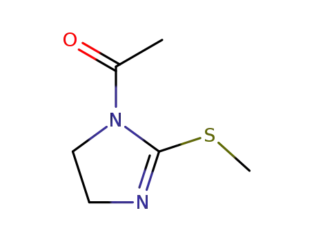 Molecular Structure of 60546-75-0 (1H-Imidazole, 1-acetyl-4,5-dihydro-2-(methylthio)- (9CI))