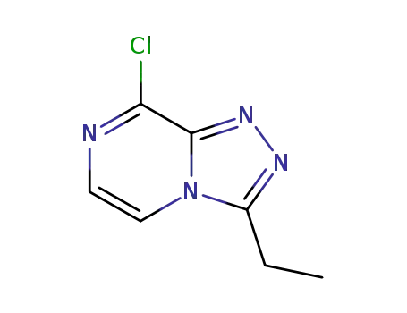 Molecular Structure of 140910-77-6 (8-CHLORO-3-ETHYL-[1,2,4]TRIAZOLO[4,3-A]PYRAZINE)