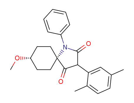 cis-3-(2,5-dimethyl-phenyl)-8-methoxy-1-phenyl-1-aza-spiro[4.5]decane-2,4-dione