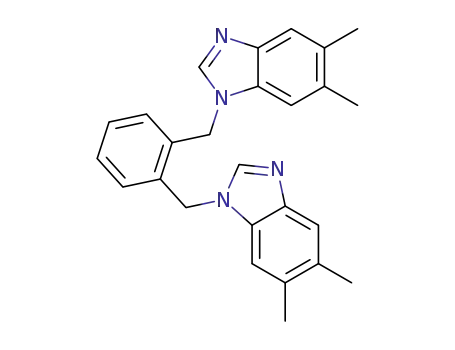 Molecular Structure of 1448510-69-7 (1,2-bis(5,6-dimethylbenzimidazole-1-ylmethyl)benzene)
