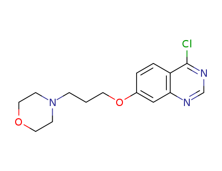 Molecular Structure of 199327-94-1 (Quinazoline, 4-chloro-7-[3-(4-morpholinyl)propoxy]-)
