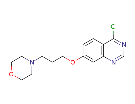 Molecular Structure of 199327-94-1 (Quinazoline, 4-chloro-7-[3-(4-morpholinyl)propoxy]-)