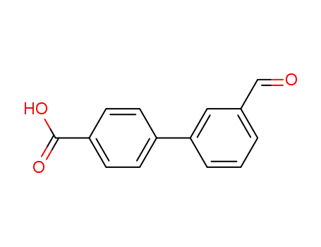 Molecular Structure of 222180-23-6 (3'-FORMYL[1,1'-BIPHENYL]-4-CARBOXYLIC ACID)
