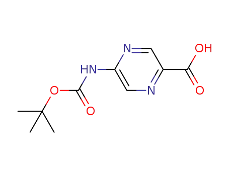 Molecular Structure of 891782-63-1 (5-BOC-AMINO-PYRAZINE-2-CARBOXYLIC ACID)