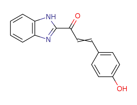 Molecular Structure of 73259-46-8 (2-Propen-1-one, 1-(1H-benzimidazol-2-yl)-3-(4-hydroxyphenyl)-)