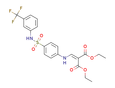 1,3-diethyl 2-(((4-(N-(3-(trifluoromethyl)phenyl)sulfamoyl)phenyl)amino)methylene)malonate
