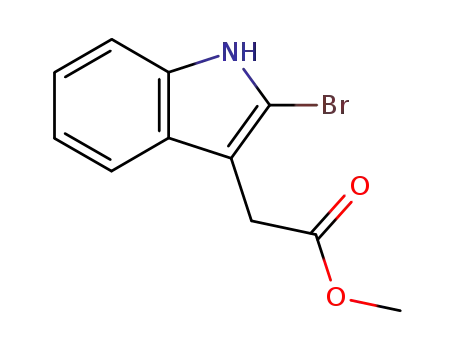 Molecular Structure of 1912-35-2 (Methyl 2-(2-bromo-1H-indol-3-yl)acetate)