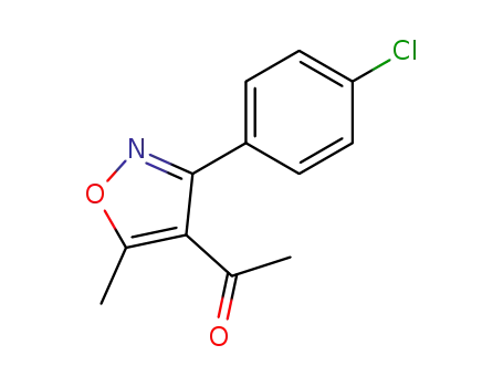 Molecular Structure of 169814-48-6 (1-[3-(4-CHLOROPHENYL)-5-METHYLISOXAZOL-4-YL]ETHAN-1-ONE)