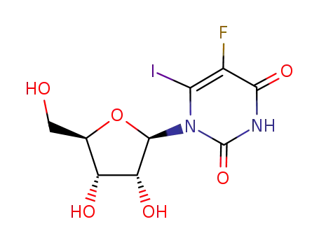 Molecular Structure of 87818-06-2 (5-Fluoro-6-iodouridine)