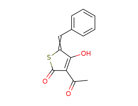 (2Z)-4-acetyl-5-hydroxy-2-(phenylmethylidene)thiophen-3(2H)-one
