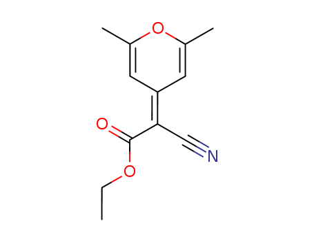 Molecular Structure of 13895-74-4 (Acetic acid, cyano(2,6-dimethyl-4H-pyran-4-ylidene)-, ethyl ester)