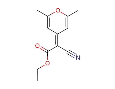 Molecular Structure of 13895-74-4 (Acetic acid, cyano(2,6-dimethyl-4H-pyran-4-ylidene)-, ethyl ester)