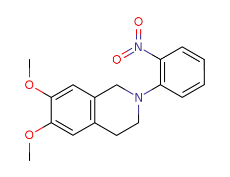 Molecular Structure of 93649-88-8 (6,7-dimethoxy-(N-2-nitrophenyl)-1,2,3,4-tetrahydroisoquinoline)