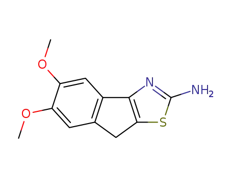 Molecular Structure of 125706-65-2 (8H-Indeno[1,2-d]thiazol-2-amine, 5,6-dimethoxy-)