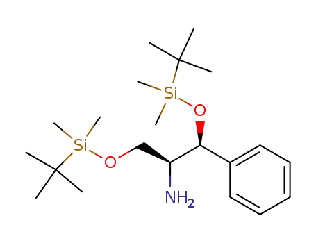Molecular Structure of 191418-28-7 (2-(tert-butyldimethylsilanyloxy)-1-(t-butyldimethylsilanyloxymethyl)-2-phenylethylamine)