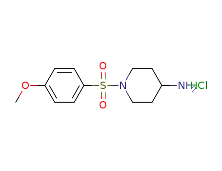 Molecular Structure of 442124-65-4 (1-(4-METHOXY-BENZENESULFONYL)-PIPERIDIN-4-YLAMINE HCL)