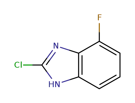 Molecular Structure of 256519-11-6 (1H-Benzimidazole,2-chloro-4-fluoro-(9CI))
