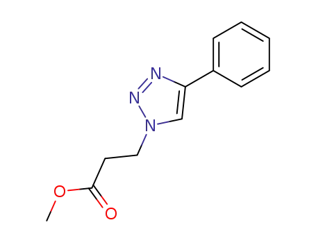 Molecular Structure of 68979-66-8 (3-(4-phenyl-[1,2,3]triazol-1-yl)-propionic acid methyl ester)