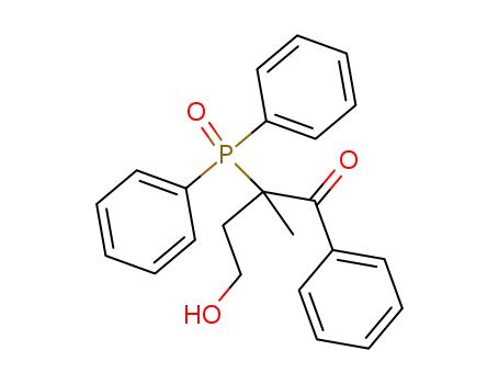 Molecular Structure of 89625-15-0 (1-Butanone, 2-(diphenylphosphinyl)-4-hydroxy-2-methyl-1-phenyl-)