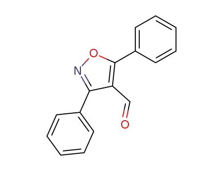 Molecular Structure of 89479-71-0 (4-Isoxazolecarboxaldehyde, 3,5-diphenyl-)