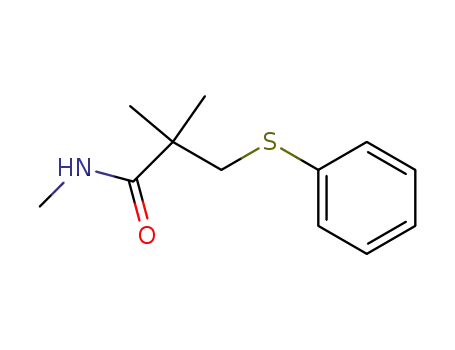 Molecular Structure of 89024-20-4 (Propanamide, N,2,2-trimethyl-3-(phenylthio)-)