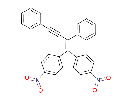 Molecular Structure of 87682-41-5 (9H-Fluorene, 9-(1,3-diphenyl-2-propynylidene)-3,6-dinitro-)