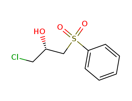 Molecular Structure of 111506-75-3 (2-Propanol, 1-chloro-3-(phenylsulfonyl)-, (R)-)