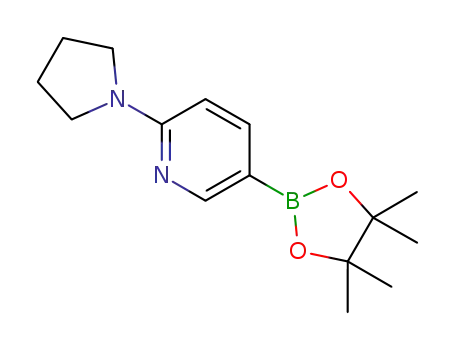 Molecular Structure of 933986-97-1 (6-(PYRROLIDIN-1-YL)PYRIDINE-3-BORONIC ACID, PINACOL ESTER)