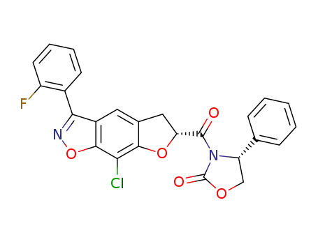 (R)-3-[(R)-8-Chloro-3-(2-fluoro-phenyl)-5,6-dihydro-furo[2',3':4,5]benzo[1,2-d]isoxazole-6-carbonyl]-4-phenyl-oxazolidin-2-one