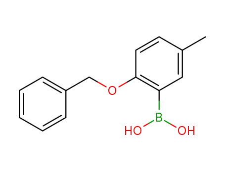Molecular Structure of 127972-17-2 (2-(Benzyloxy)-5-methylphenylboronic acid)