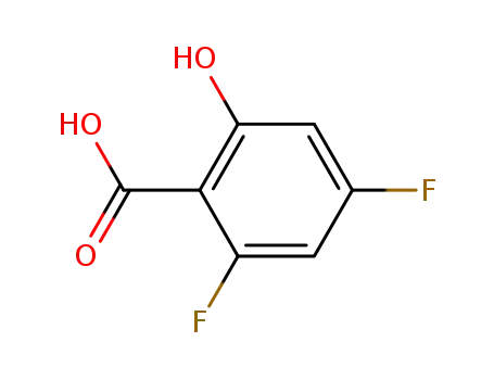 Molecular Structure of 189283-54-3 (2,4-DIFLUORO-6-HYDROXY-BENZOIC ACID)