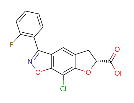 (R)-8-Chloro-3-(2-fluoro-phenyl)-5,6-dihydro-furo[2',3':4,5]benzo[1,2-d]isoxazole-6-carboxylic acid