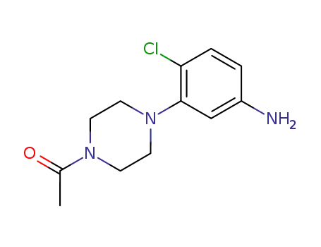 Molecular Structure of 144514-38-5 (3-(4-Acetyl-piperazin-1-yl)-4-chloroaniline)