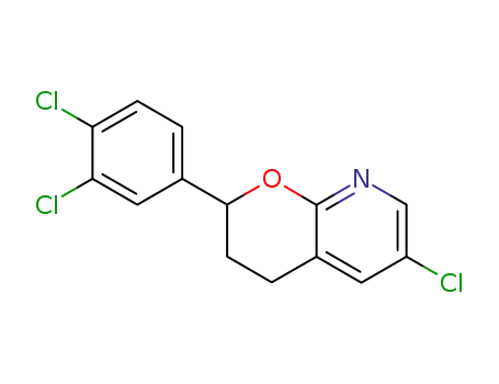 Molecular Structure of 102830-65-9 (6-chloro-2-(3,4-dichlorophenyl)-3,4-dihydro-2H-pyrano[2,3-b]pyridine)