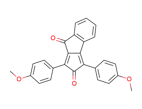 Molecular Structure of 59426-87-8 (Cyclopent[a]indene-2,8-dione, 1,3-bis(4-methoxyphenyl)-)
