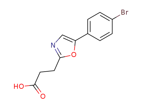 Molecular Structure of 23464-96-2 (3-[5-(4-BROMOPHENYL)-1,3-OXAZOL-2-YL]PROPANOIC ACID)