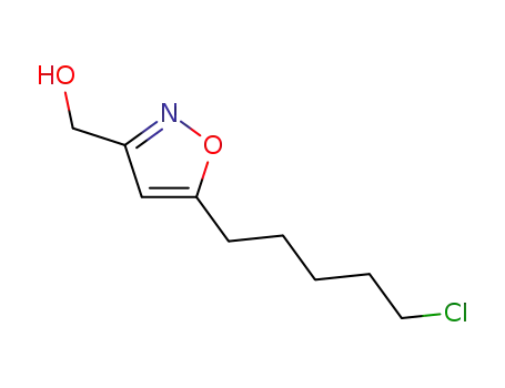 Molecular Structure of 107355-86-2 (3-Isoxazolemethanol, 5-(5-chloropentyl)-)